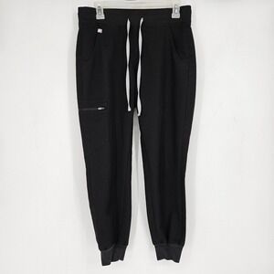 FIGS Zamora Jogger Pants Womens Small Petite Black Technical Scrub Uniforms
